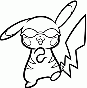 Pikachu rapper disegni da colorare