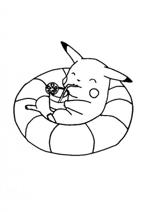 Pikachu relax disegni da colorare