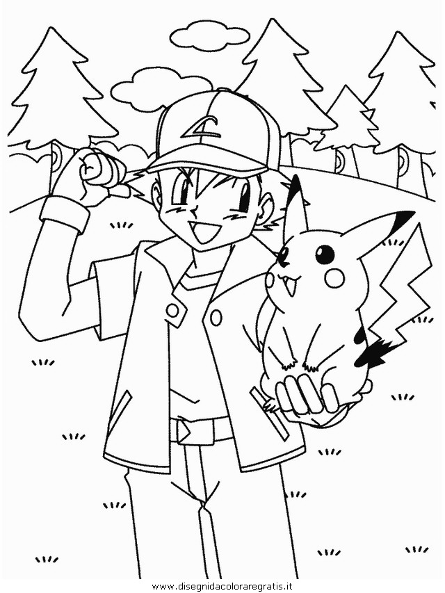 Pikachu tra le mani di Ash