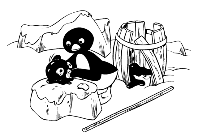 Pingu da colorare per bambini