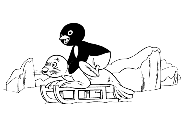 Pingu e Robby disegni da stampare e da colorare
