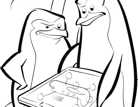 Pinguini di Madagascar disegni da colorare cartoni animati