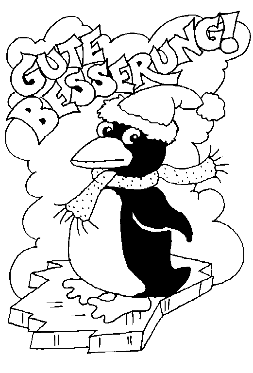 Pinguino con cappello e sciarpa da colorare e stampare