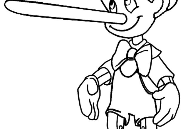 Pinocchio naso lungo 2 disegni da colorare gratis