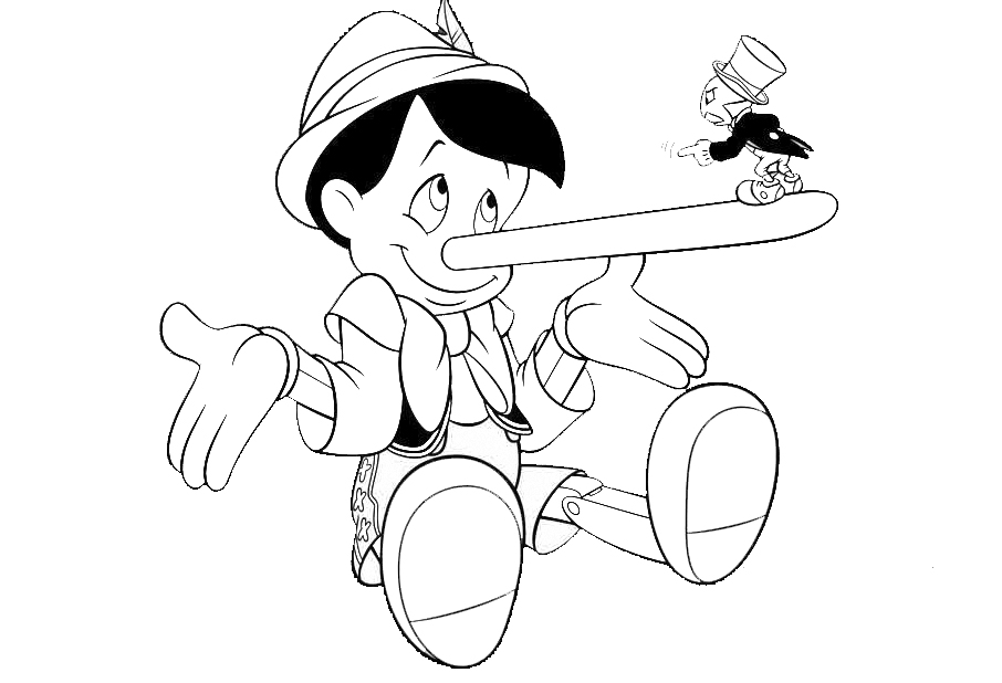 Pinocchio naso lungo disegni da colorare gratis - disegni da colorare e  stampare gratis immagini per bambini Disney