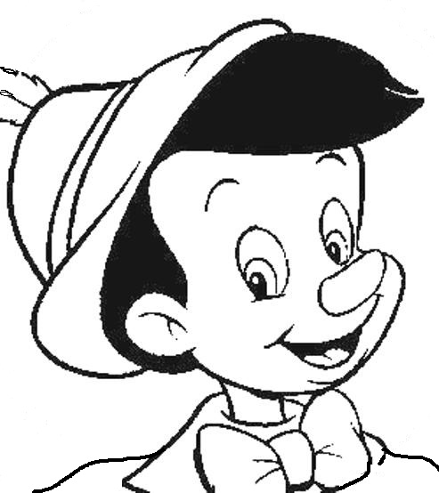 Pinocchio viso disegni da colorare gratis