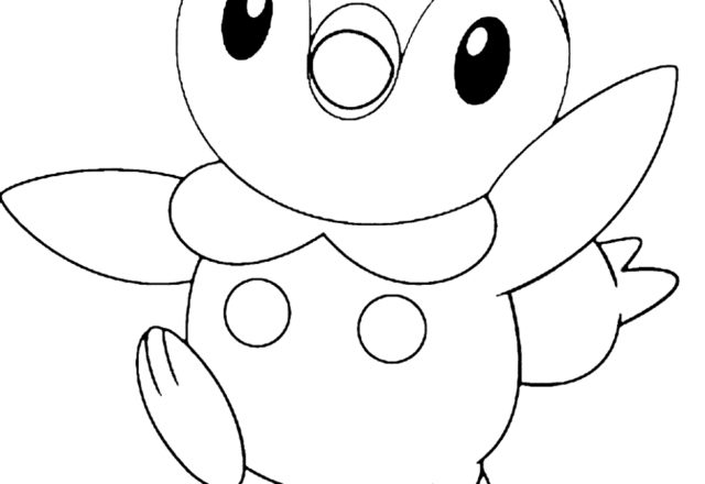 Piplup disegno da colorare gratis Pokemon