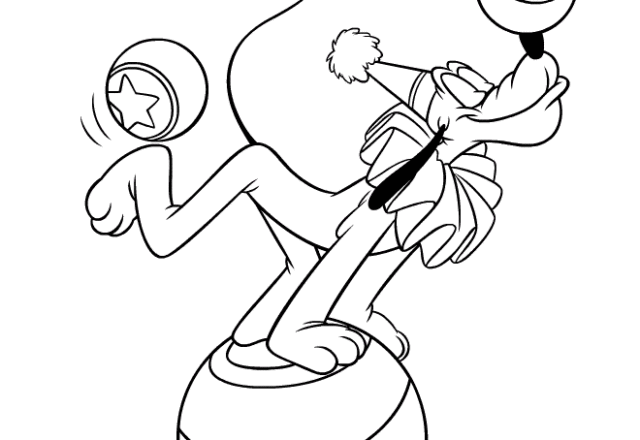 Pluto giocoliere disegni da colorare Disney Topolino