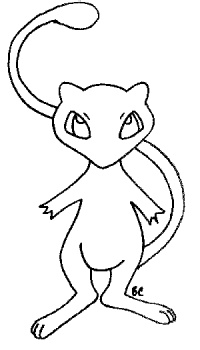 Pokemon Mew disegno da colorare gratis
