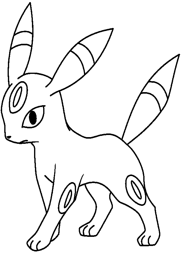 Pokemon Umbreon disegno da colorare