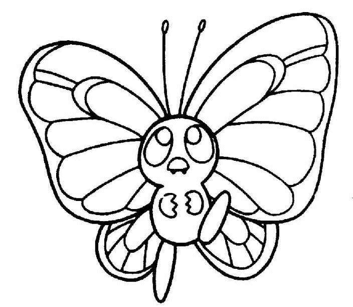 Pokemon farfalla disegno da colorare gratis
