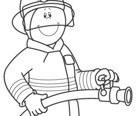 Pompiere sorridente disegni per bambini
