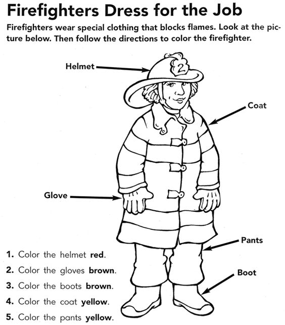 Pompieri da colorare