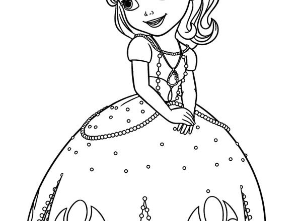 Principessa sofia disegno da colorare gratis-01
