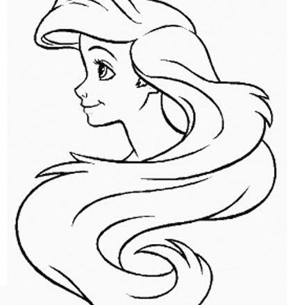 Profilo di Ariel disegni da colorare gratis