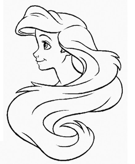 Profilo di Ariel disegni da colorare gratis