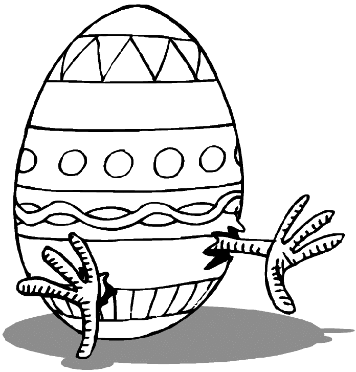 Pulcino dentro uovo di Pasqua da stampare e da colorare