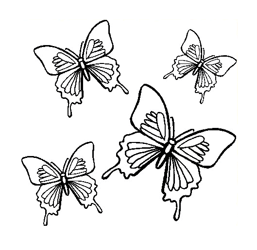Quattro farfalle da stampare e da colorare