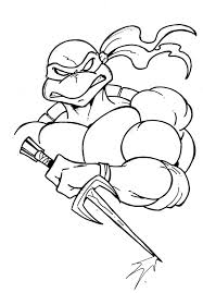 Raffaello disegno da colorare gratis Tartarughe Ninja