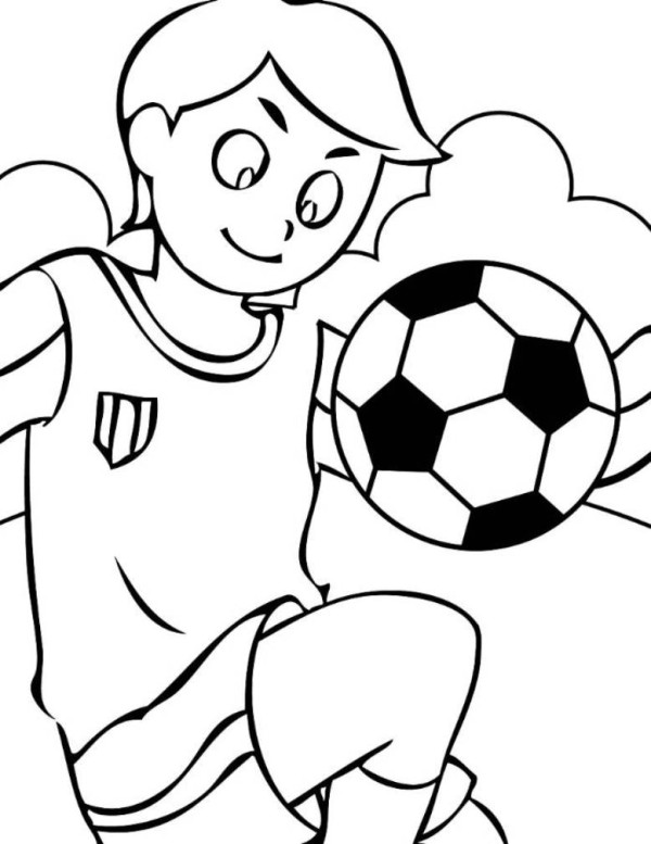 Ragazza che palleggia col pallone disegno da colorare sport calcio