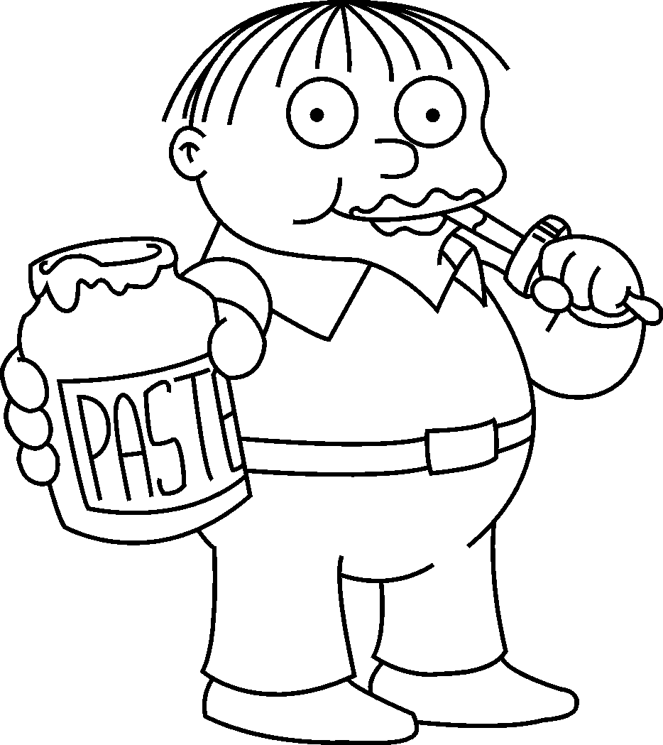 Ralph personaggio Simpson disegno da colorare