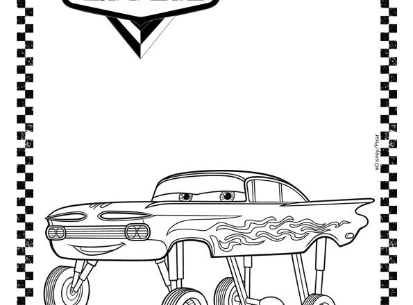 Ramone con cornice da colorare Disney Cars