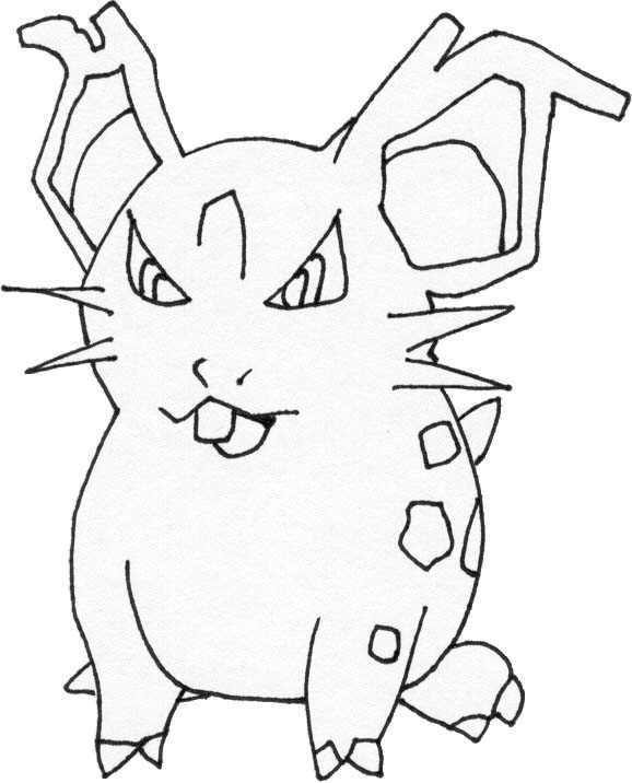 Rattata Pokemon prima generazione disegno