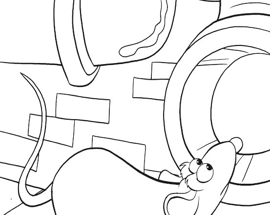 Remy nelle fogne disegni da stampare Ratatouille