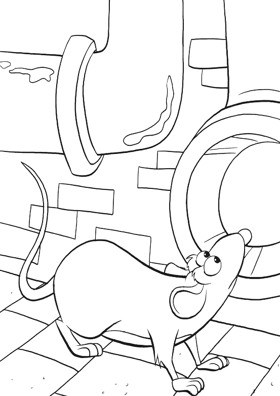Remy nelle fogne disegni da stampare Ratatouille