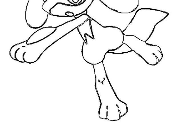 Riolu Pokemon disegno da colorare