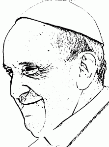 Ritratto del Papa Francesco disegni da stampare e da colorare