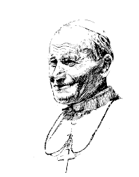 Ritratto di Papa Karol Wojtyla disegni gratuiti