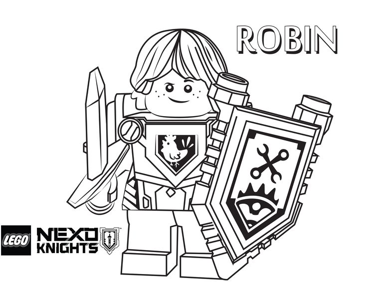 Robin LEGO Nexo Knights disegni da stampare