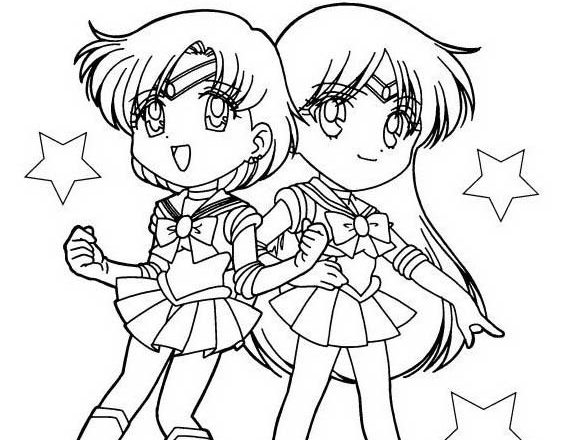 Sailor Moon chibi disegni da colorare