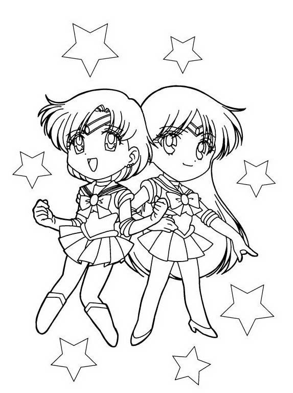 Sailor Moon chibi disegni da colorare