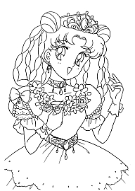 Sailor Moon con coroncina disegni da stampare e da colorare