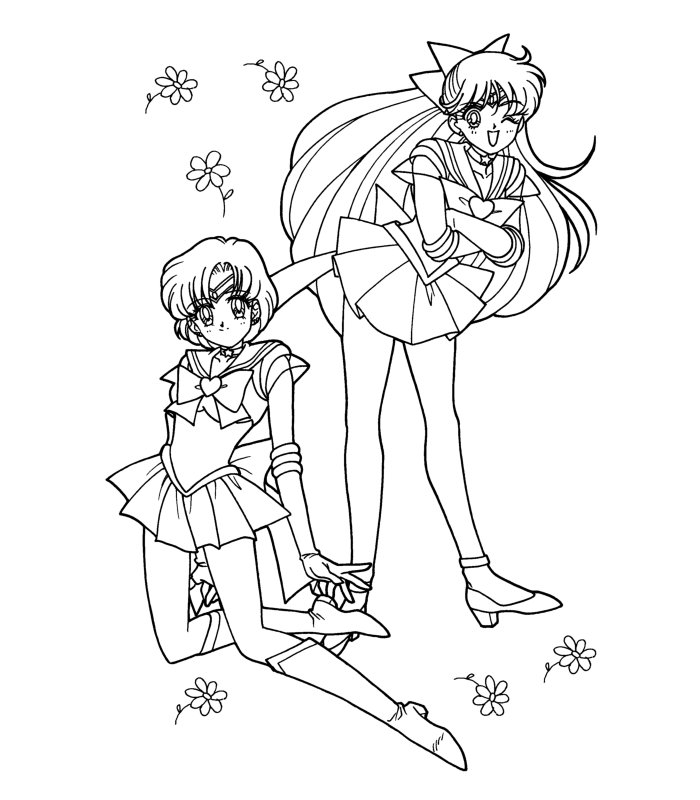 Sailor Moon e Morea disegni da colorare gratuitamente