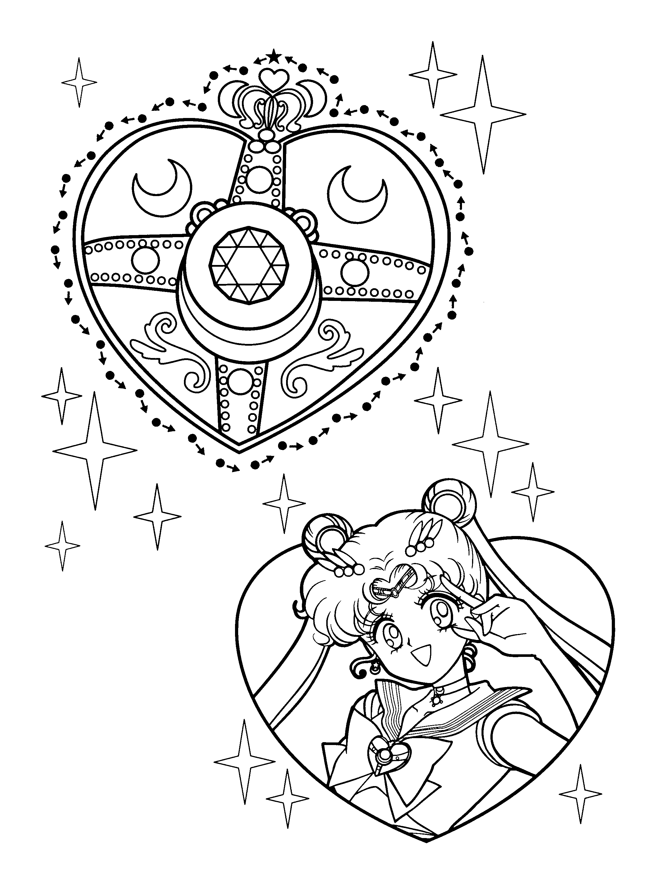 Sailor Moon nel cuore disegni da colorare gratis