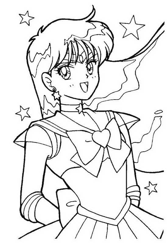 Sailor Pluto Sidia disegni da colorare per bambine di Sailor Moon