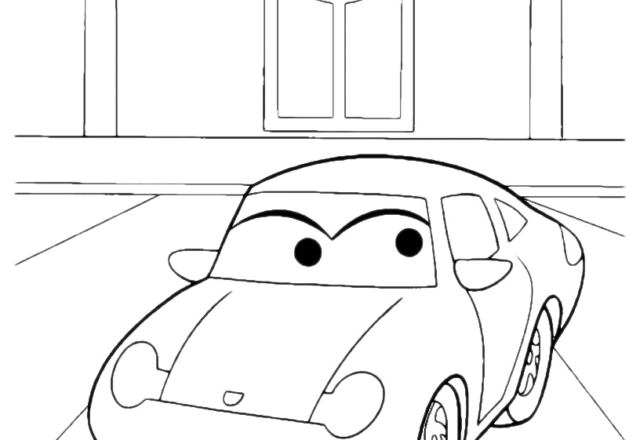 Sally Carrera disegno da colorare del cartone animato Cars