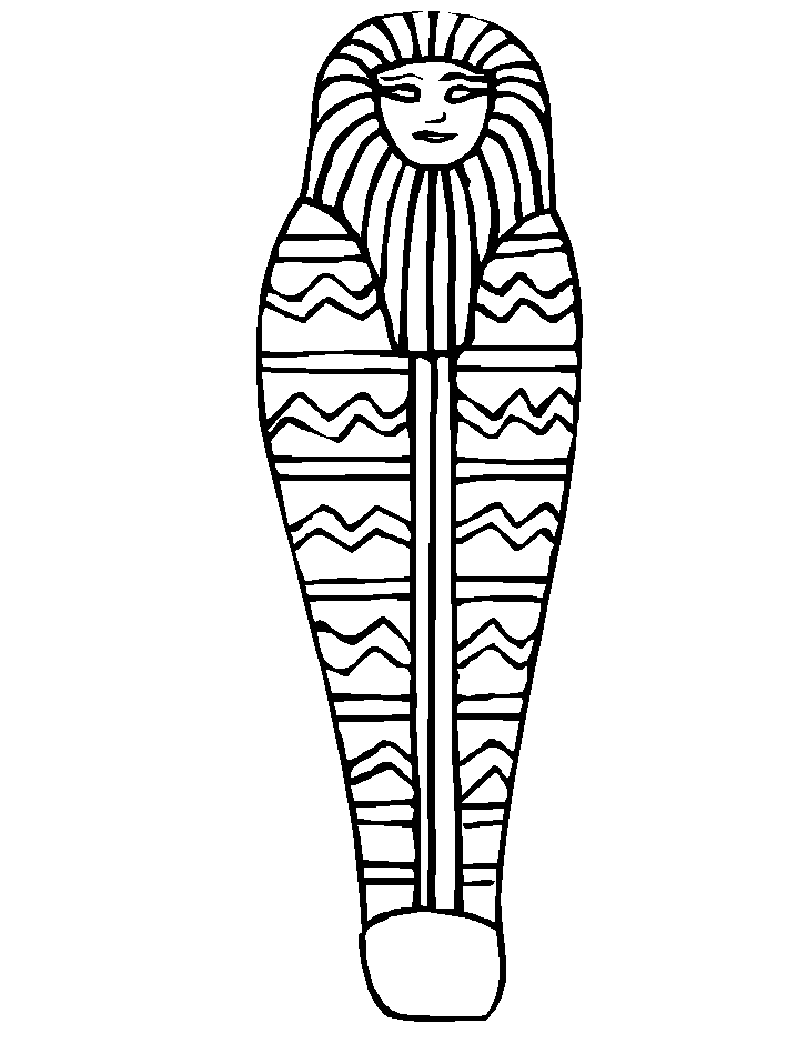 Sarcofago disegni da colorare gratis Antico Egitto (2)