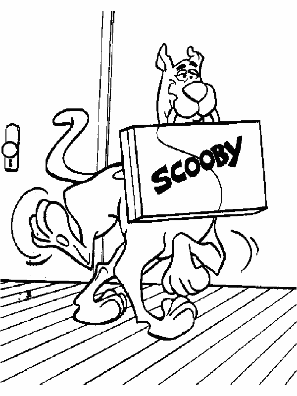 Scooby Doo con la valigia disegno da colorare gratis