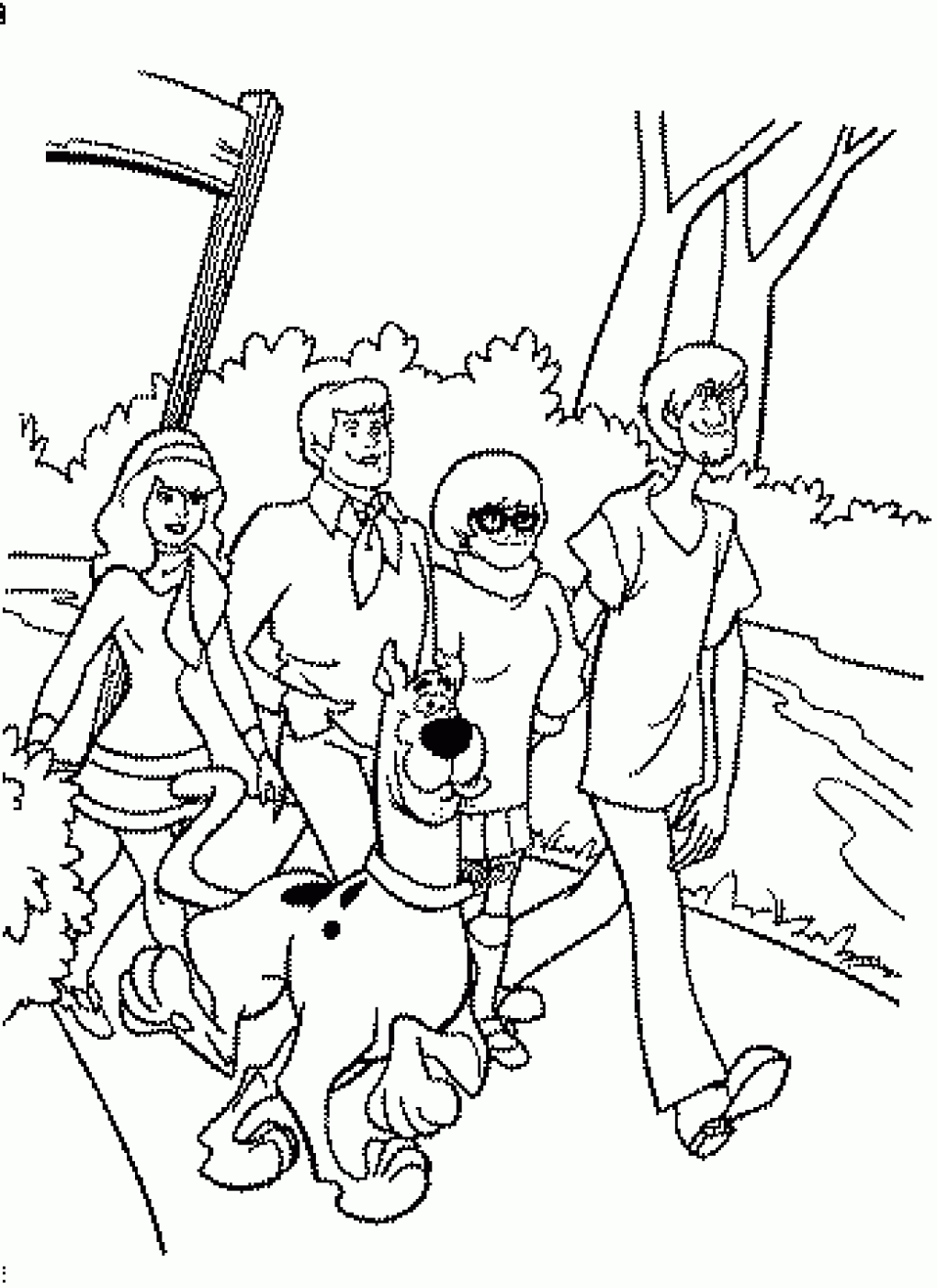 Scooby Doo e i suoi amici a passeggio da colorare
