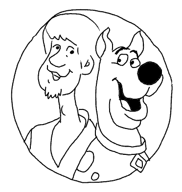 Scooby Doo e il suo amico Shaggy da colorare
