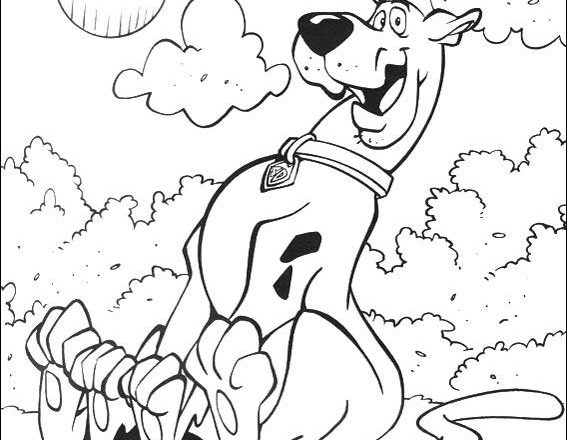 Scooby Doo felice disegno da colorare