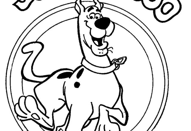 Scooby Doo in una cornice disegno da colorare gratis