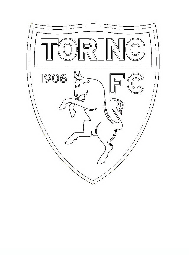 Scudetto di calcio del Torino disegno per bambini