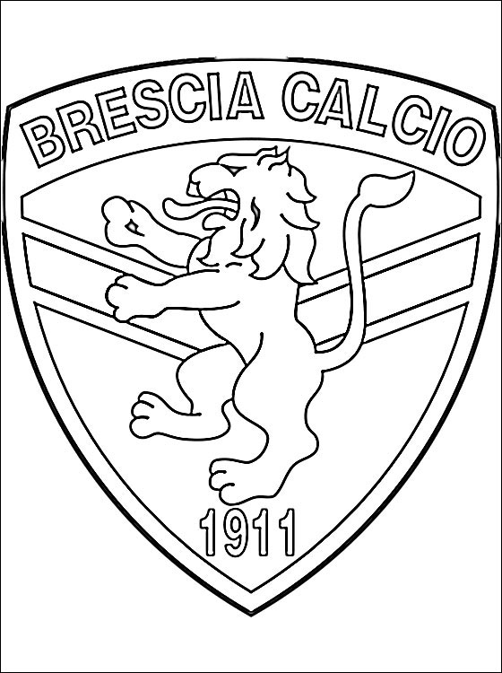 Scudetto logo calcio del Brescia disegno da colorare gratuito
