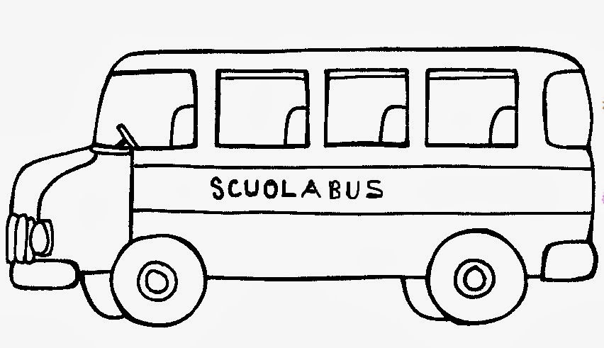 Scuolabus vecchio da colorare