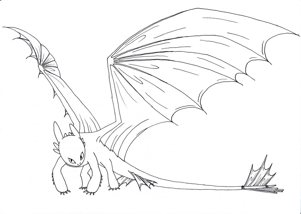 Sdentato il drago disegni da colorare Dragon Trainer